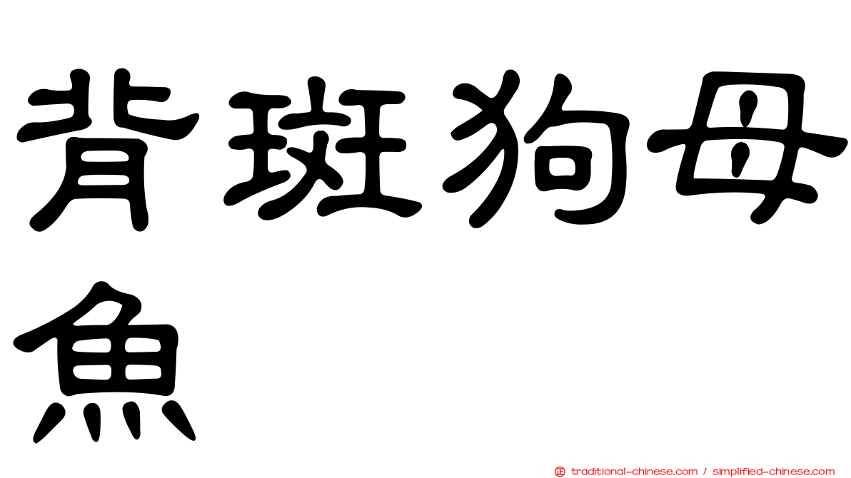 背斑狗母魚