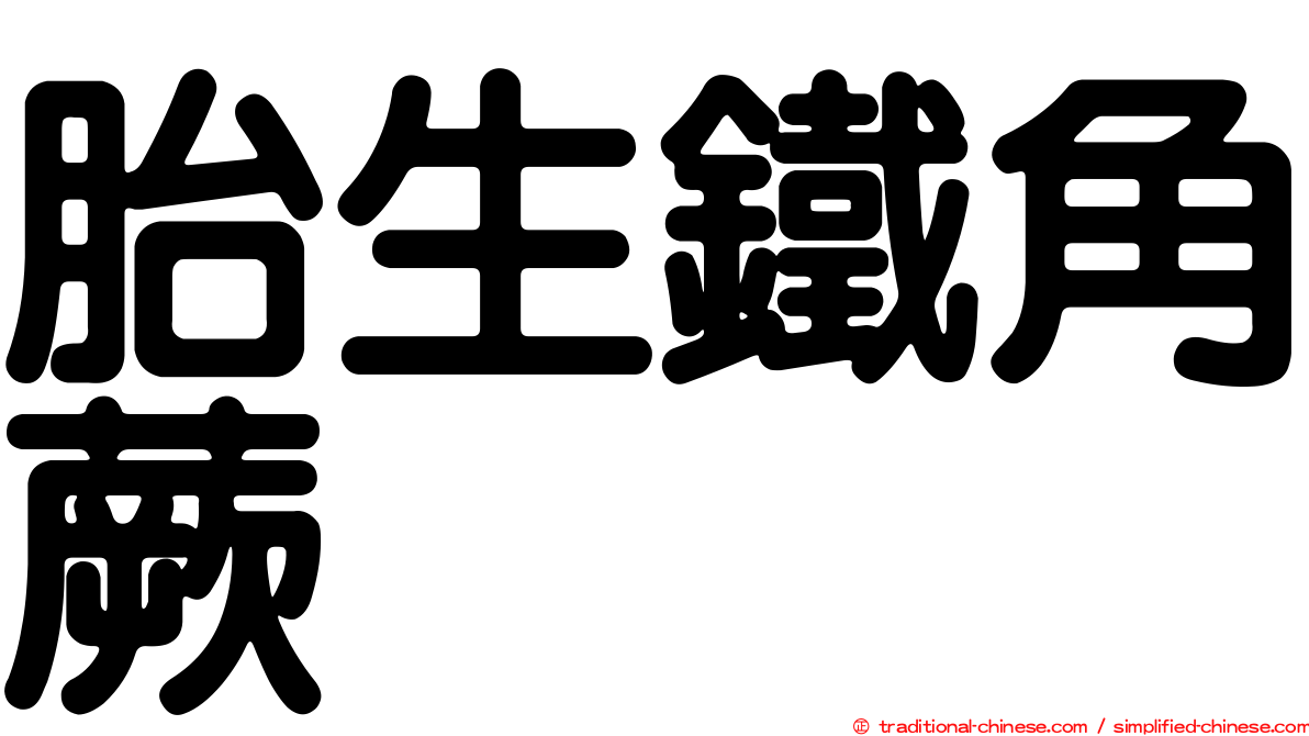 胎生鐵角蕨