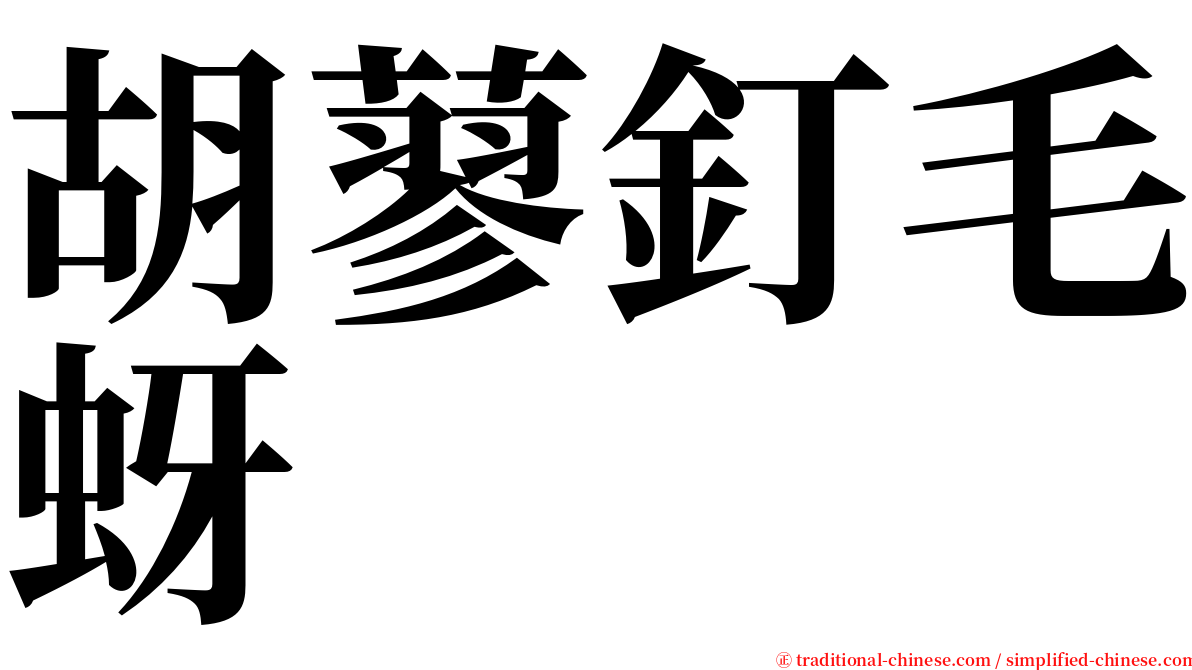 胡蓼釘毛蚜 serif font