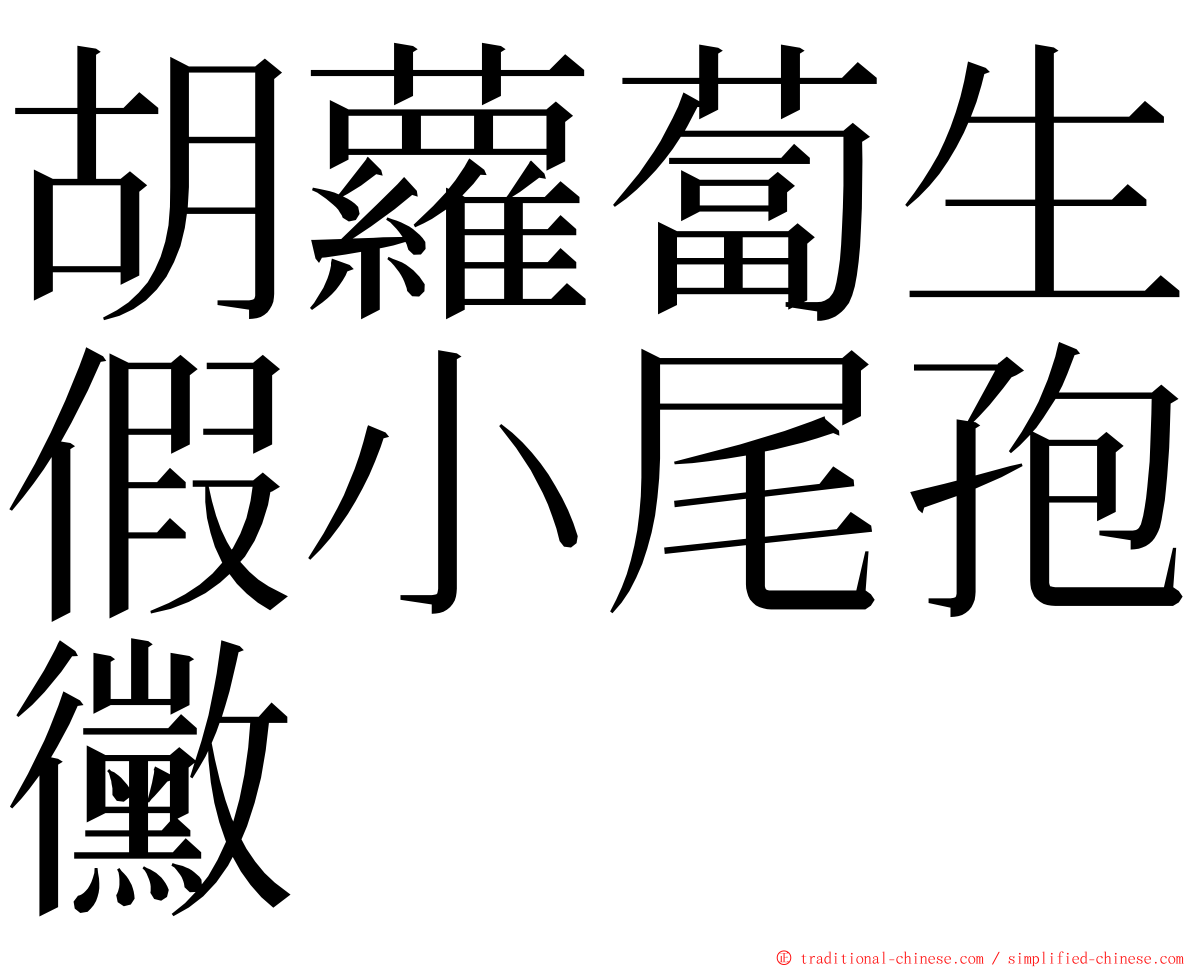 胡蘿蔔生假小尾孢黴 ming font