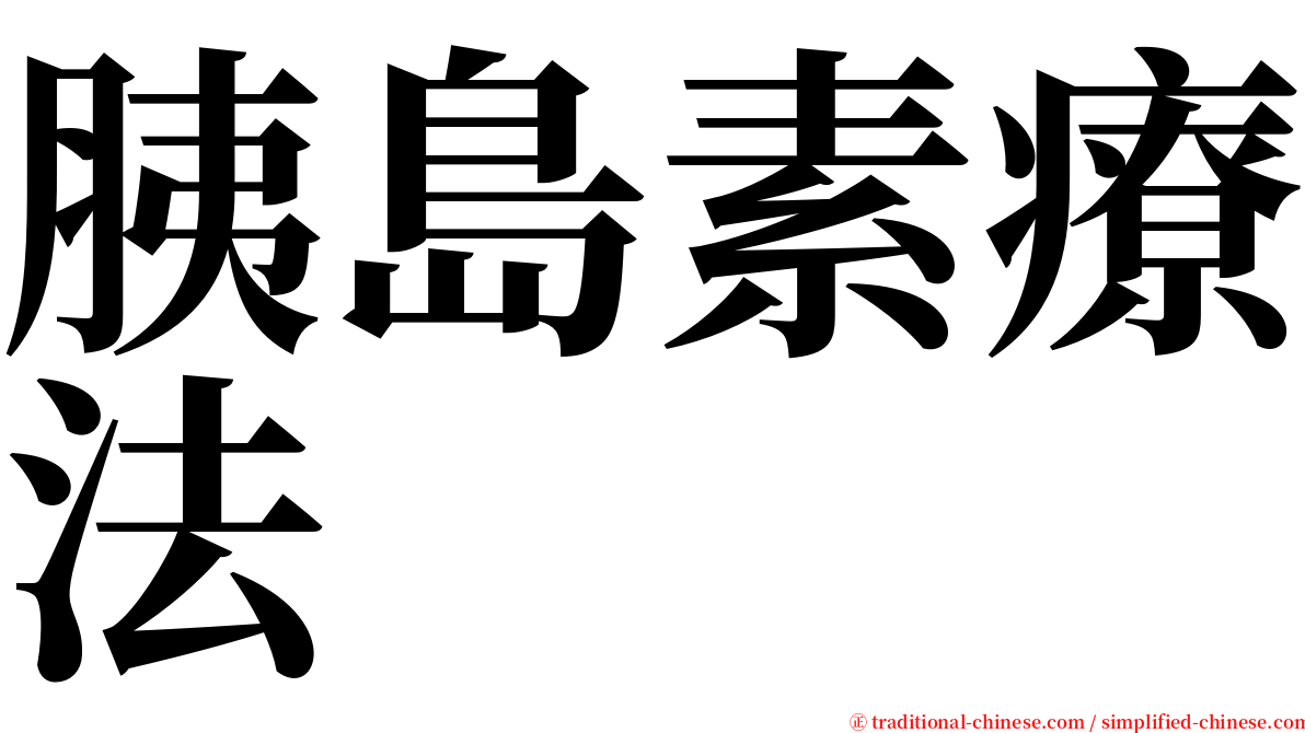 胰島素療法 serif font