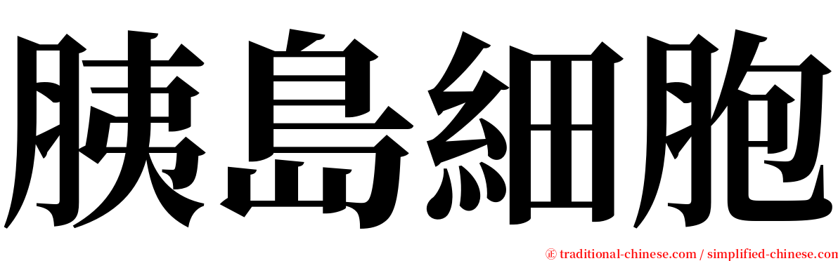 胰島細胞 serif font