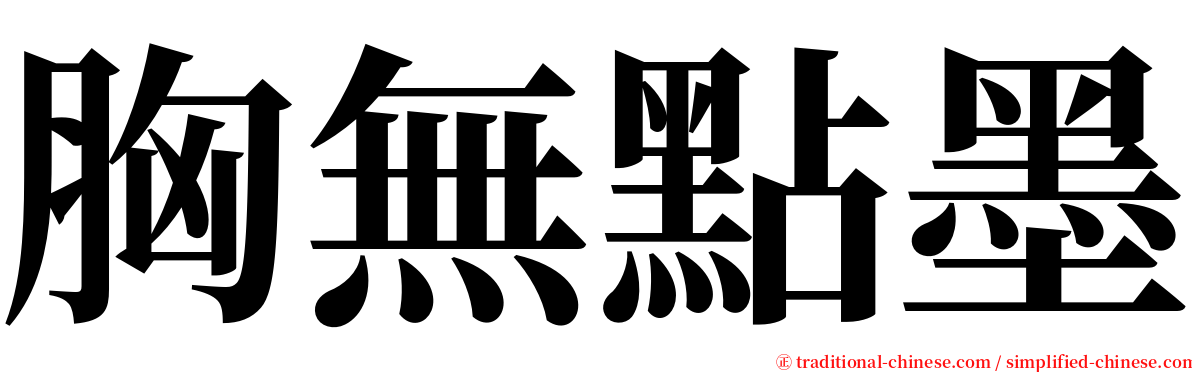 胸無點墨 serif font
