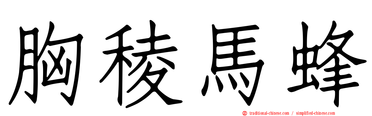 胸稜馬蜂