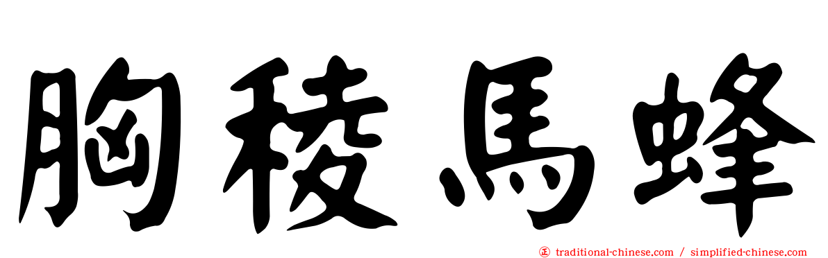 胸稜馬蜂