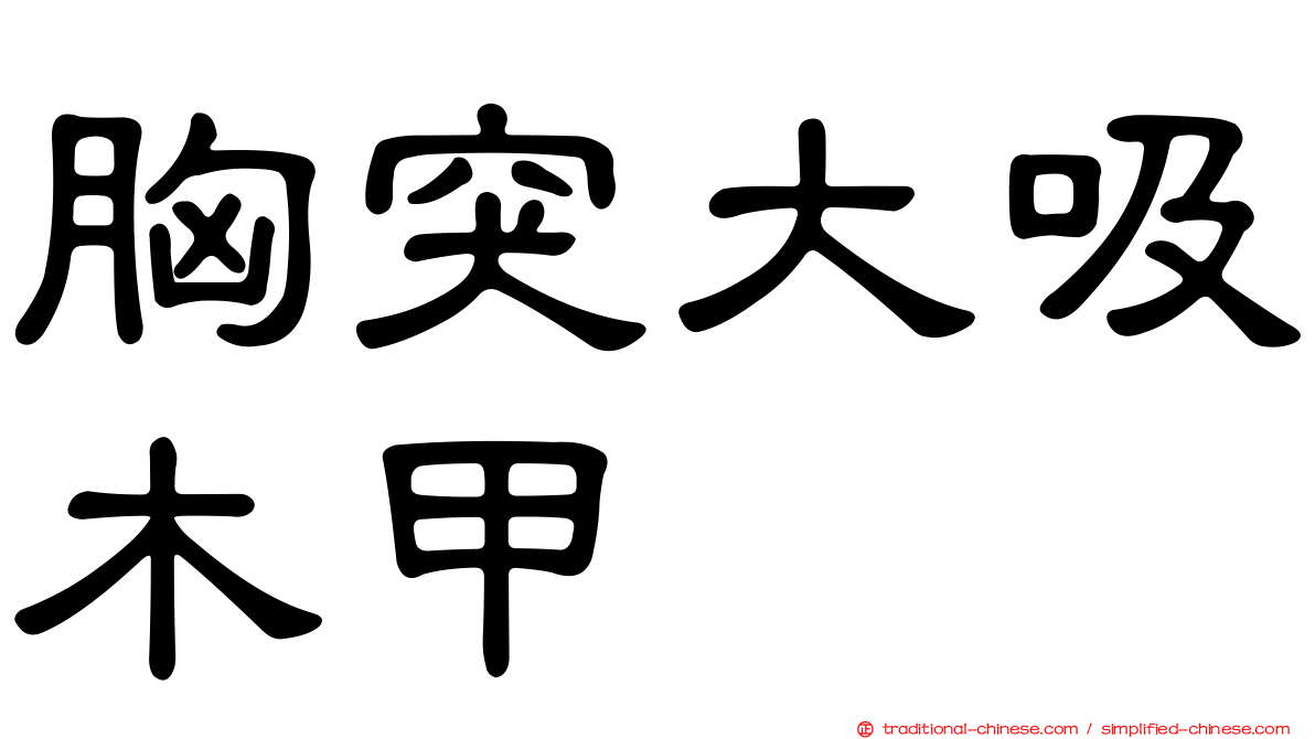 胸突大吸木甲