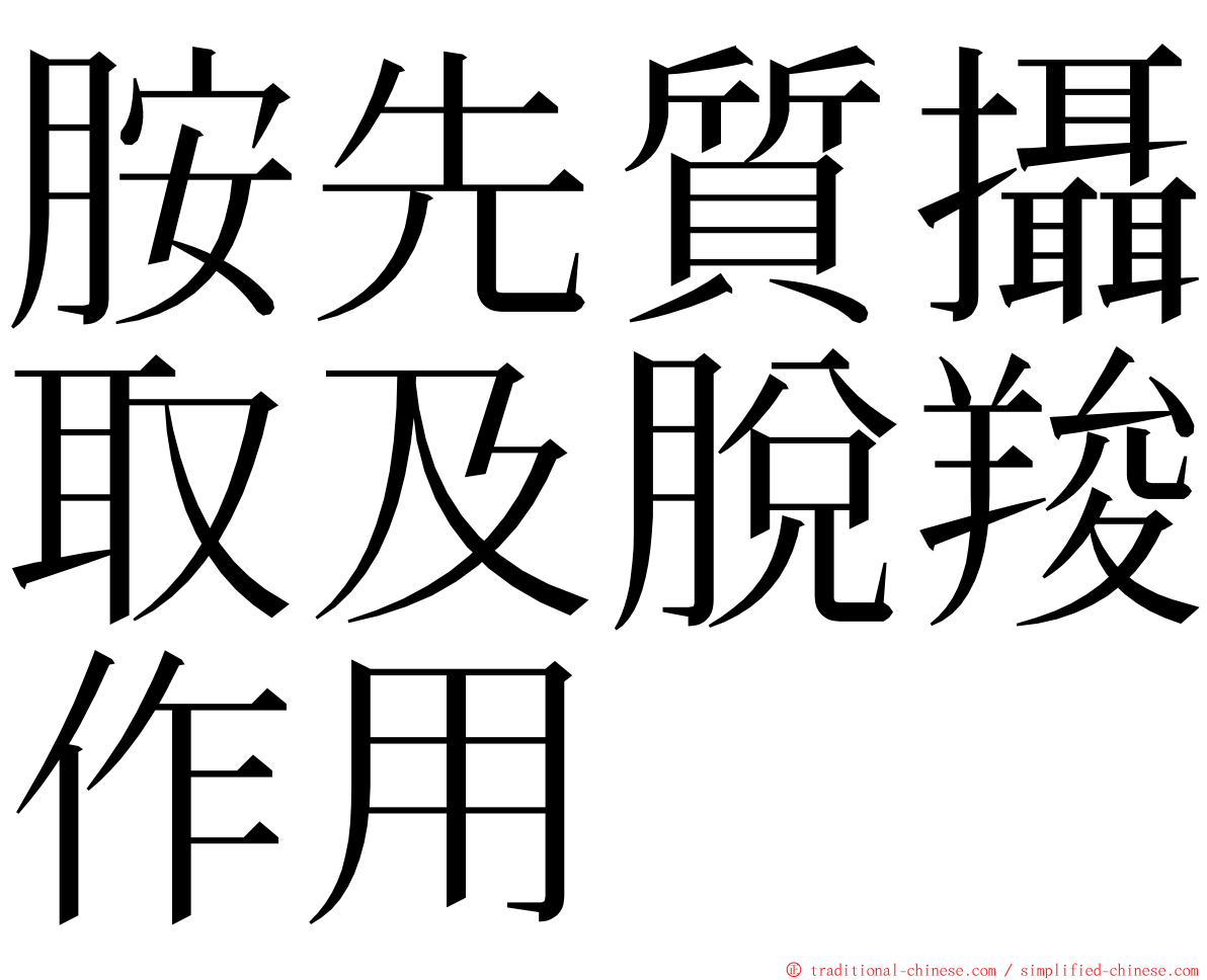 胺先質攝取及脫羧作用 ming font