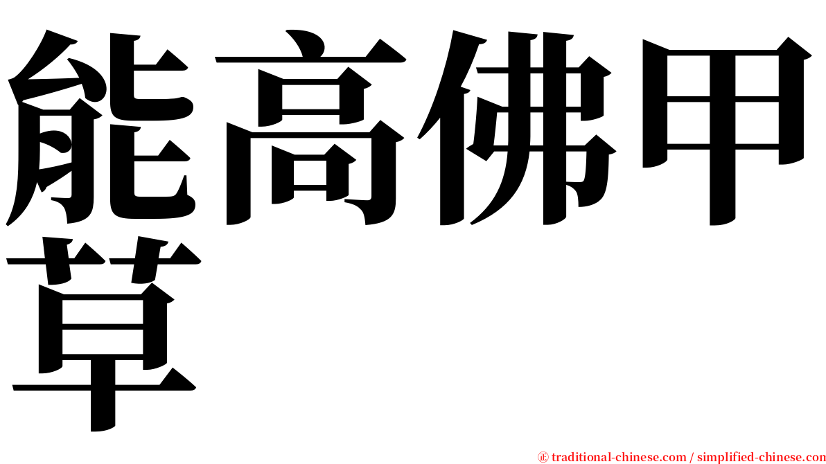 能高佛甲草 serif font