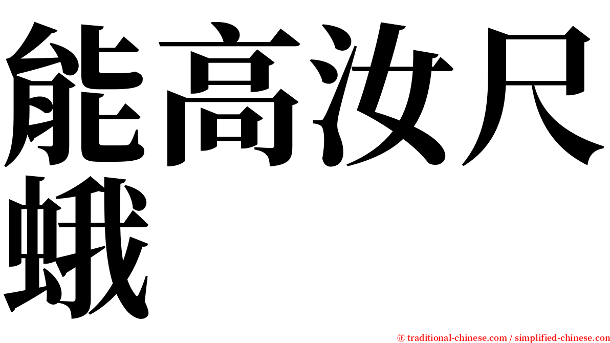 能高汝尺蛾 serif font