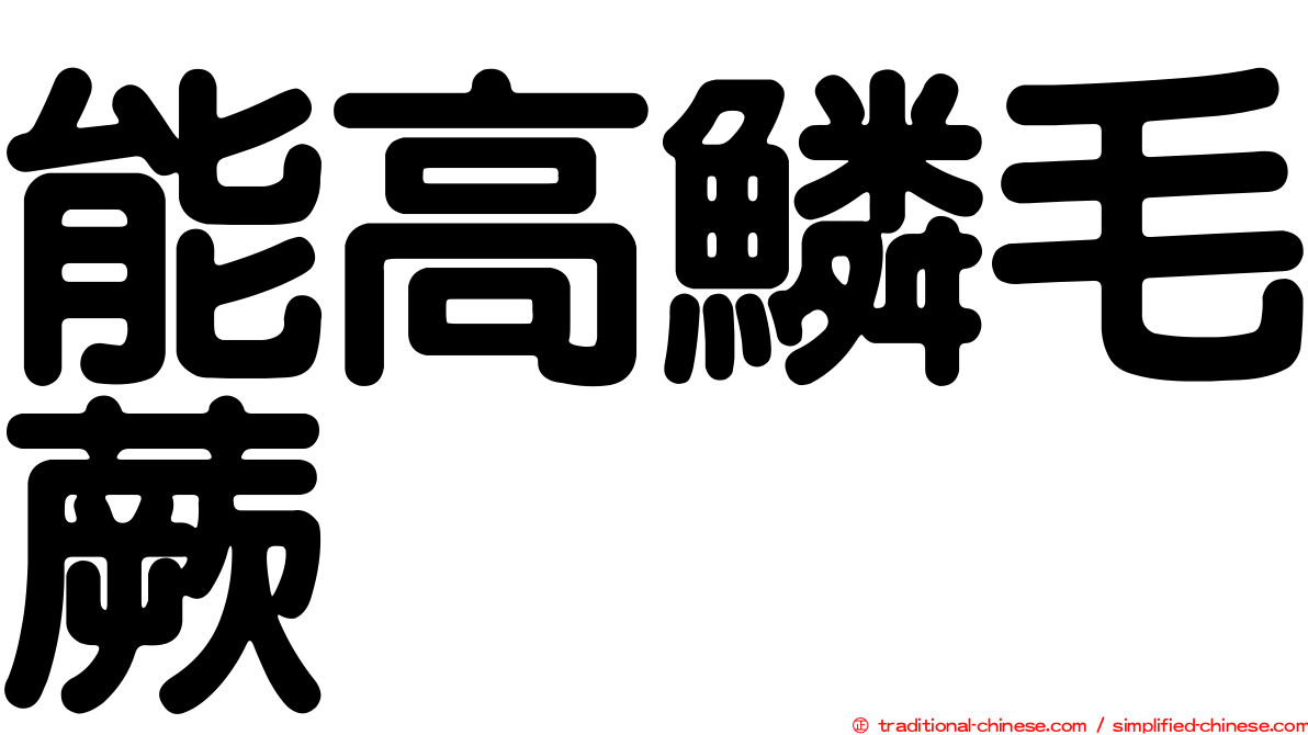 能高鱗毛蕨