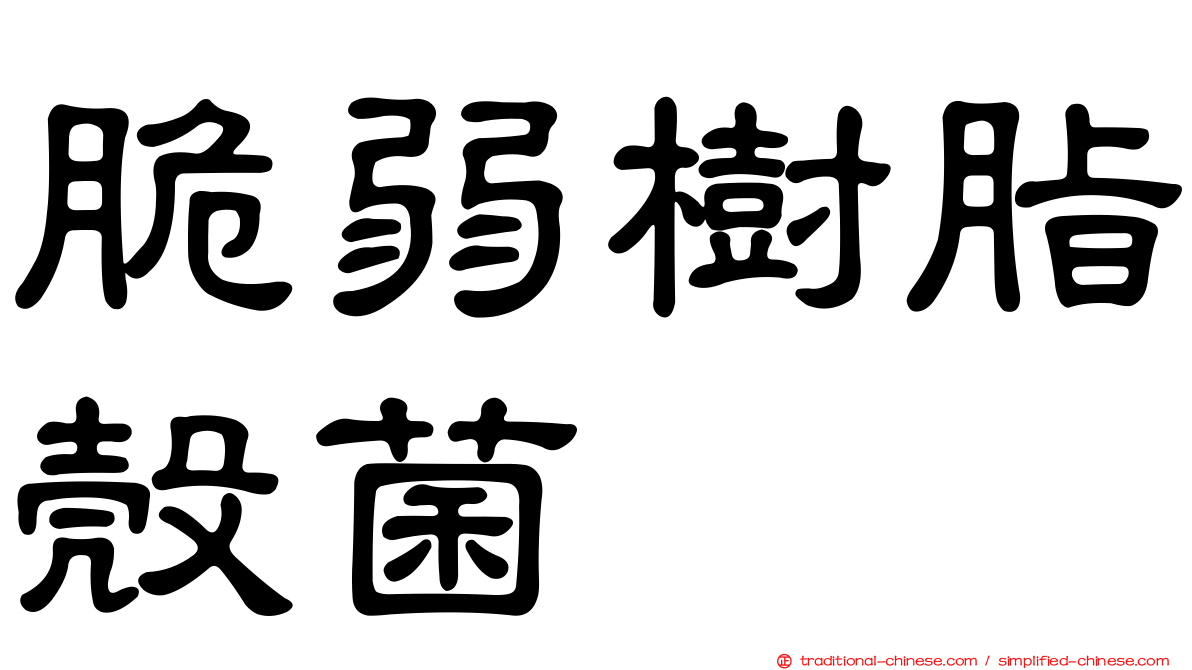 脆弱樹脂殼菌