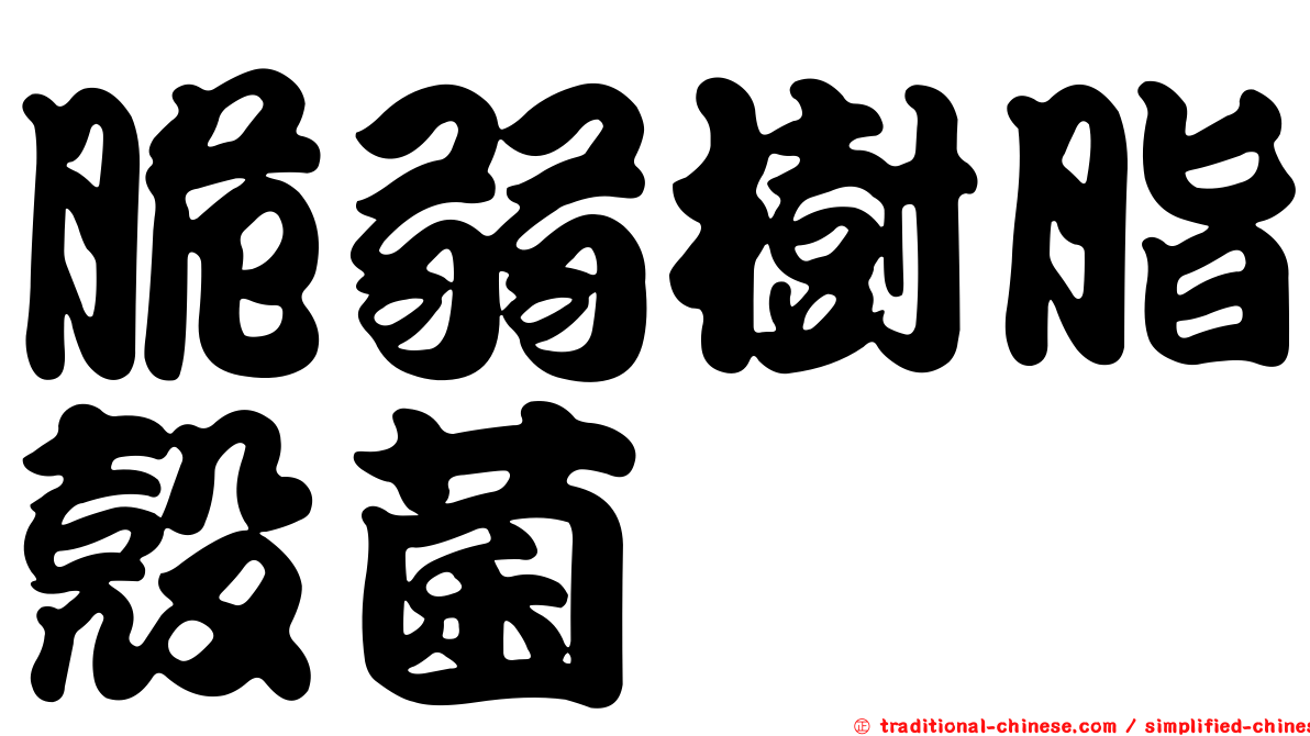 脆弱樹脂殼菌