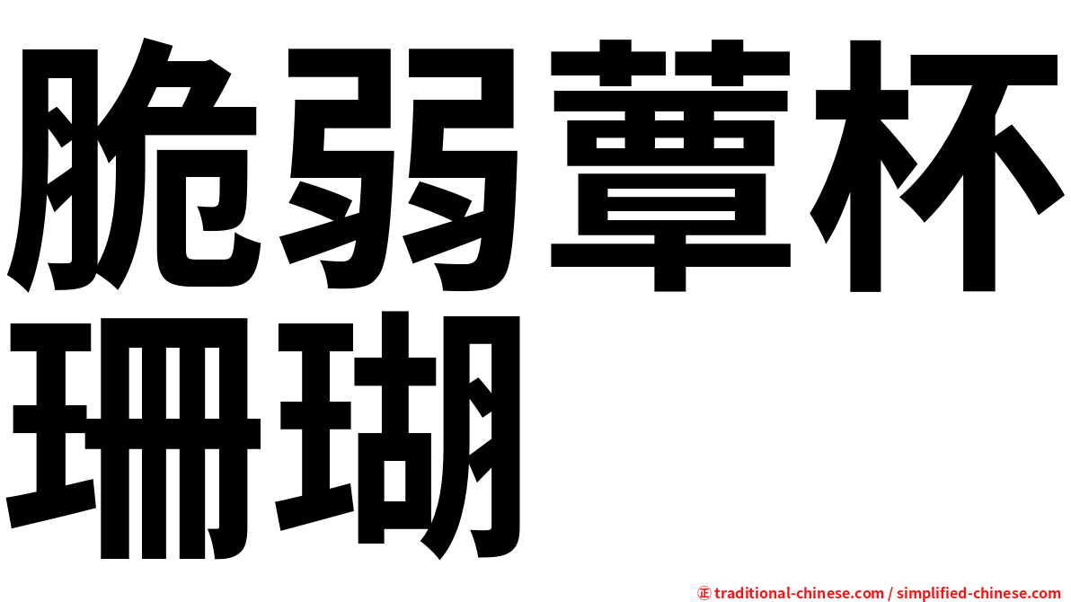 脆弱蕈杯珊瑚