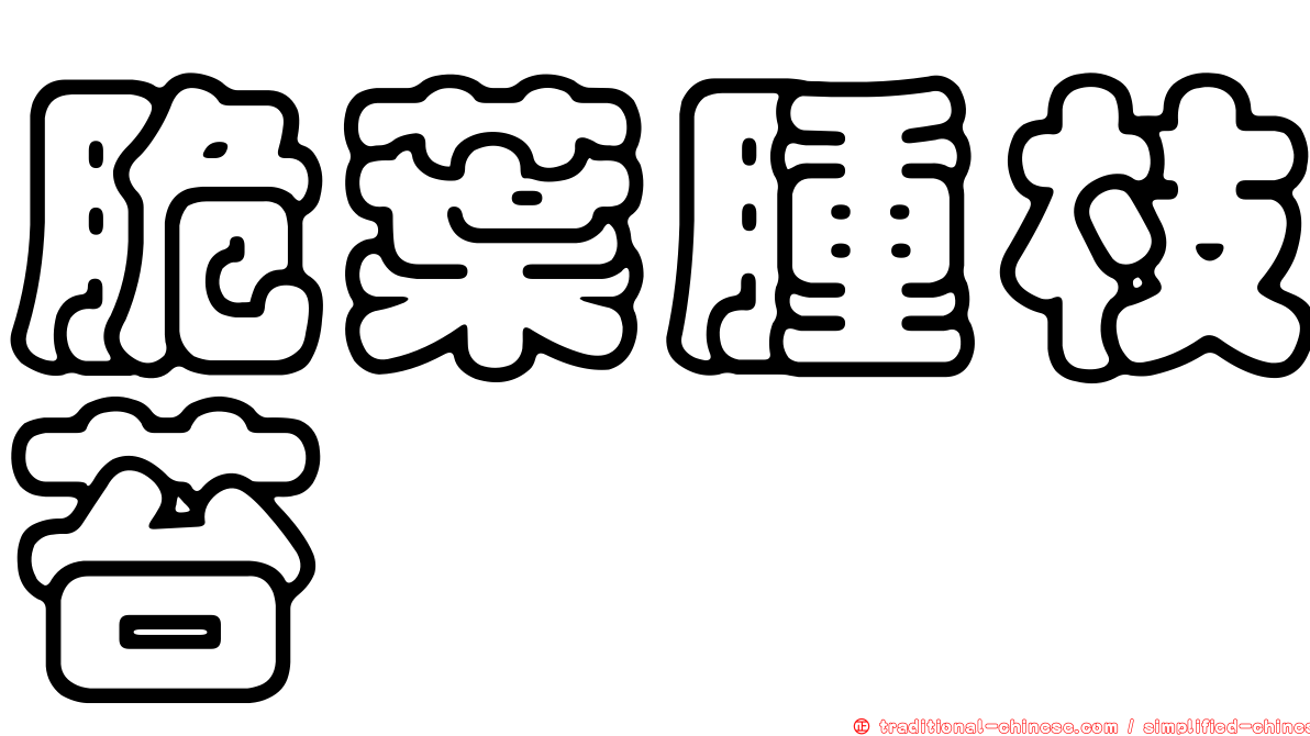 脆葉腫枝苔