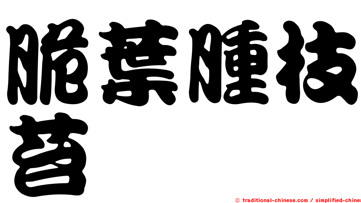 脆葉腫枝苔