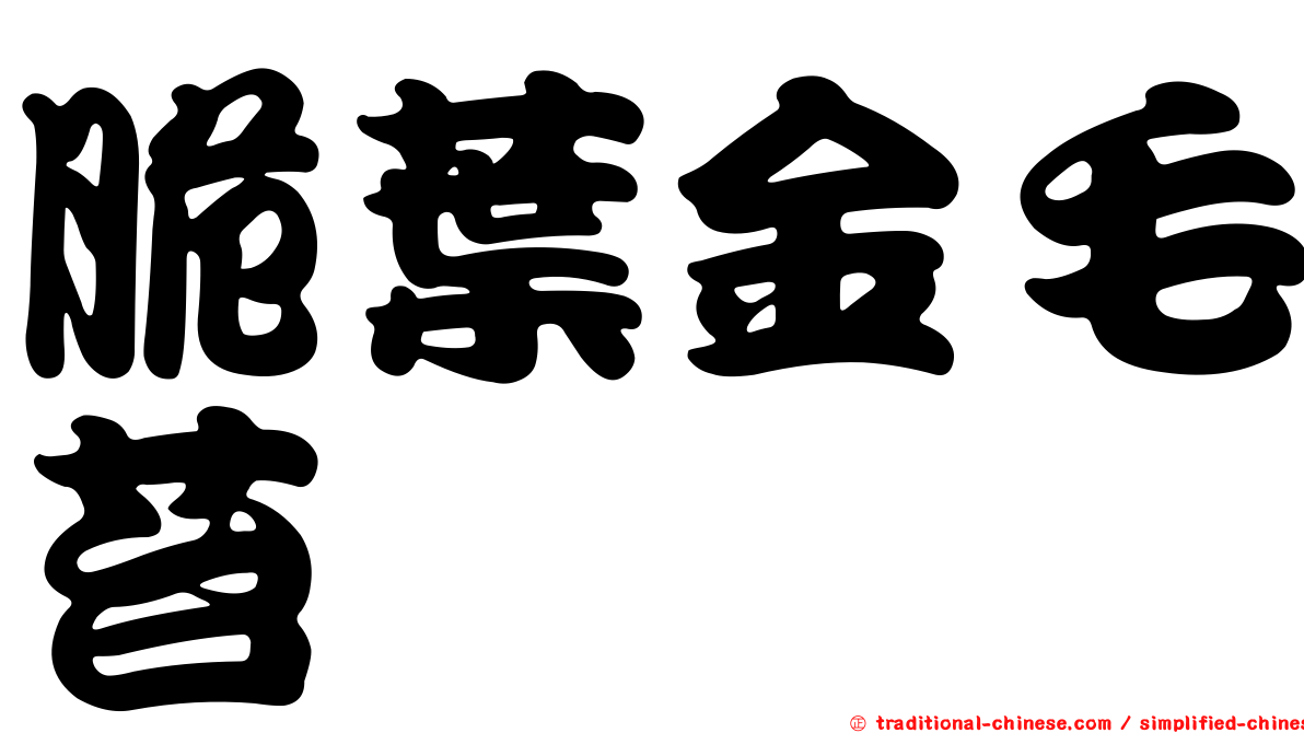 脆葉金毛苔