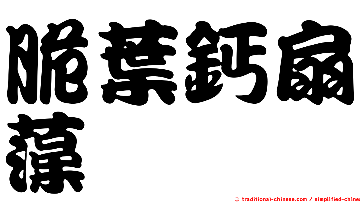 脆葉鈣扇藻