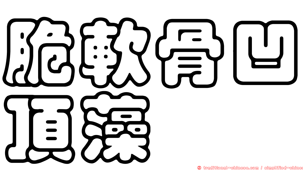 脆軟骨凹頂藻