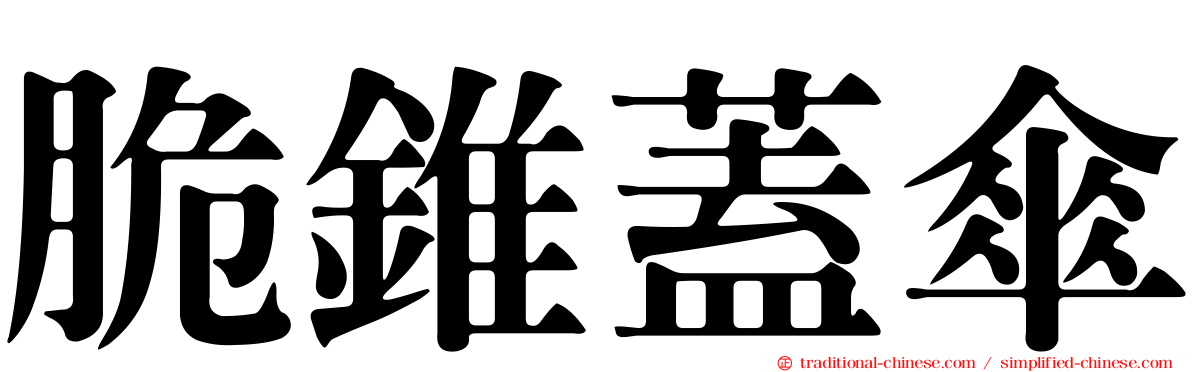 脆錐蓋傘
