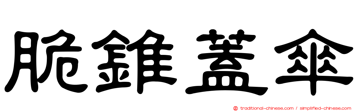 脆錐蓋傘