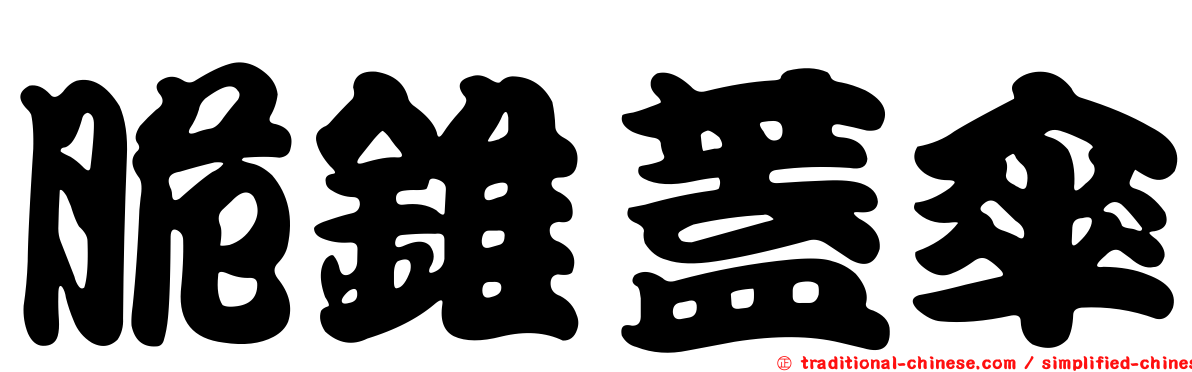 脆錐蓋傘