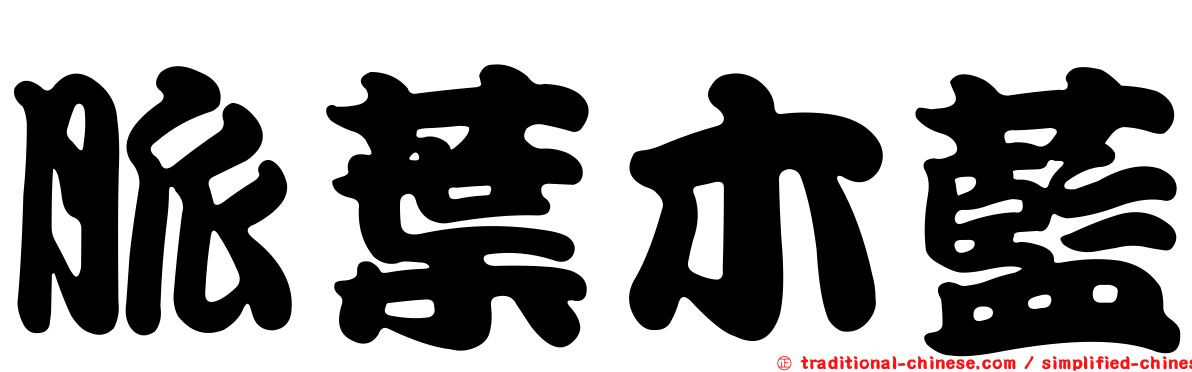 脈葉木藍
