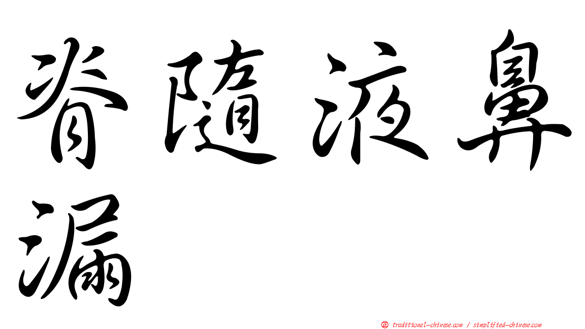脊隨液鼻漏