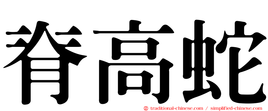 脊高蛇