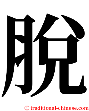 脫 serif font