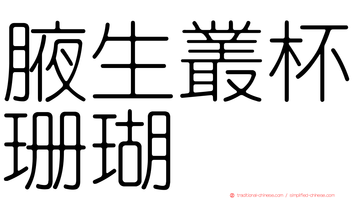 腋生叢杯珊瑚