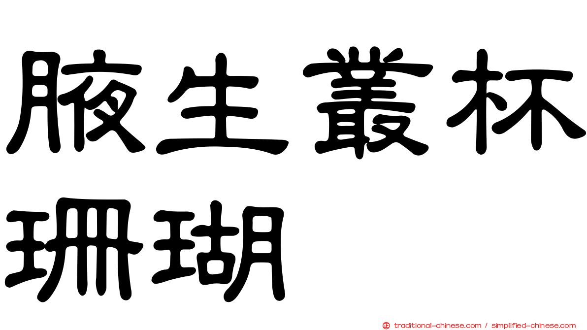 腋生叢杯珊瑚