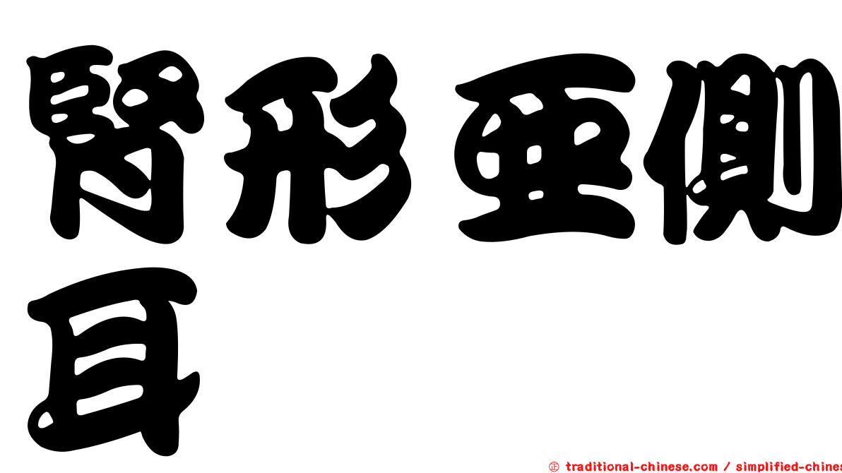 腎形亞側耳