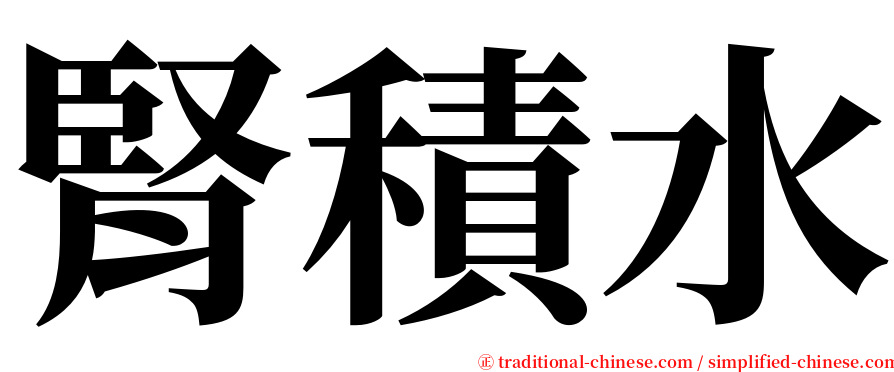 腎積水 serif font
