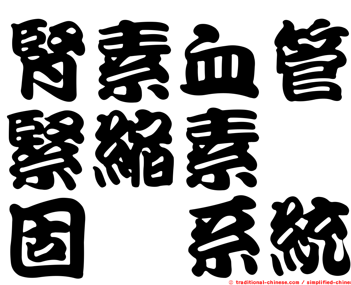 腎素血管緊縮素醛固酮系統