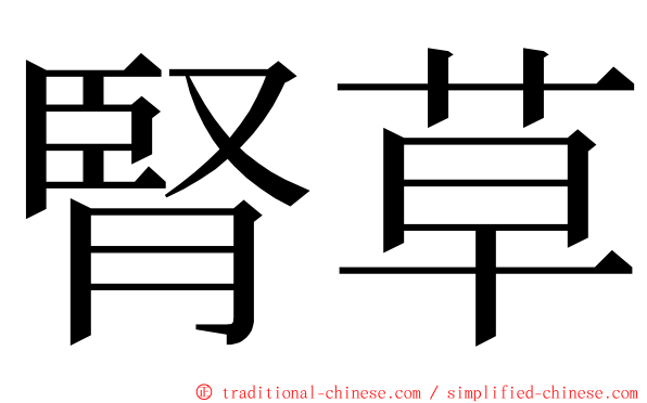 腎草 ming font
