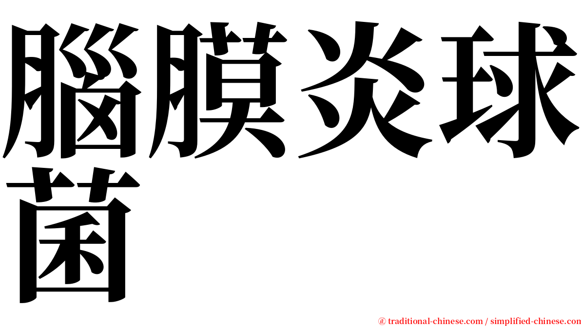 腦膜炎球菌 serif font