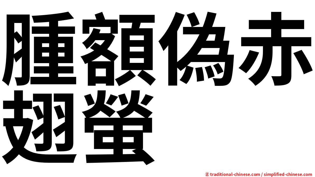 腫額偽赤翅螢