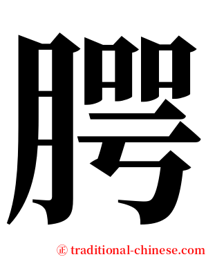 腭 serif font