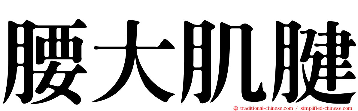 腰大肌腱