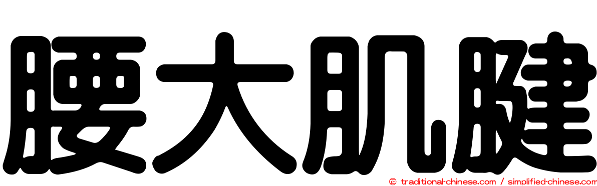 腰大肌腱