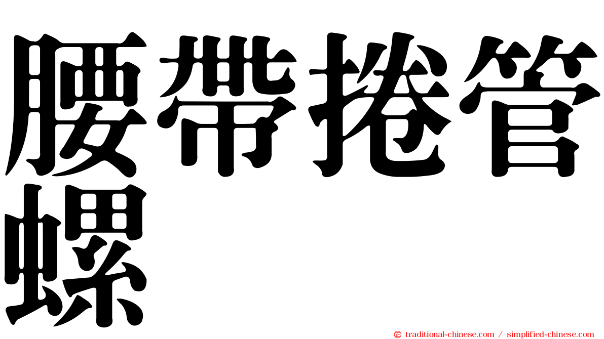 腰帶捲管螺