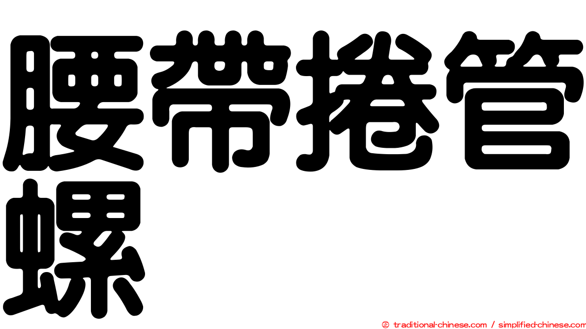 腰帶捲管螺