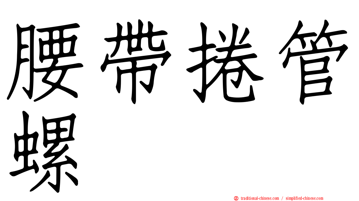 腰帶捲管螺