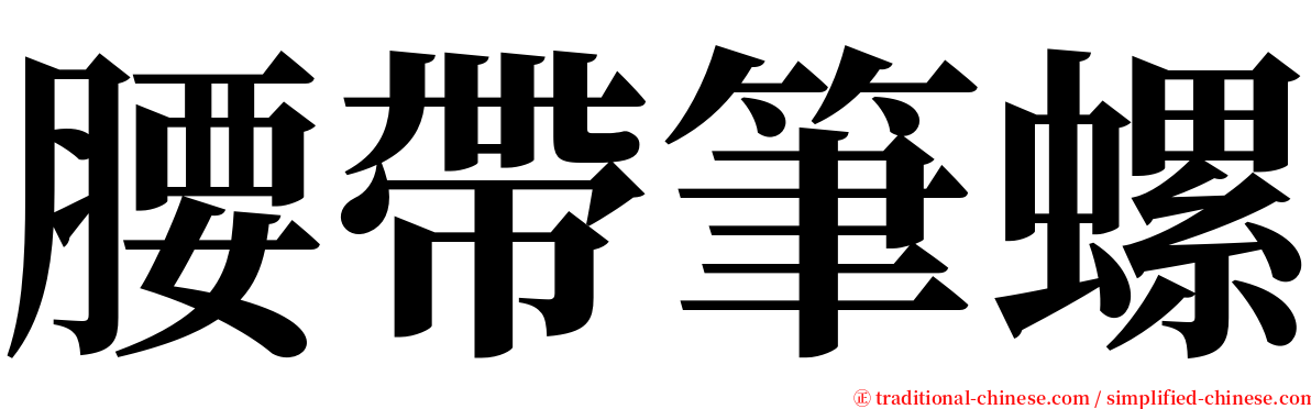 腰帶筆螺 serif font