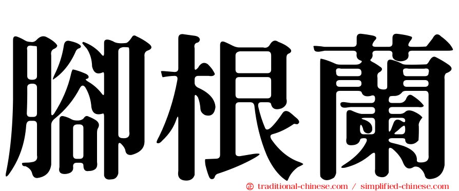 腳根蘭