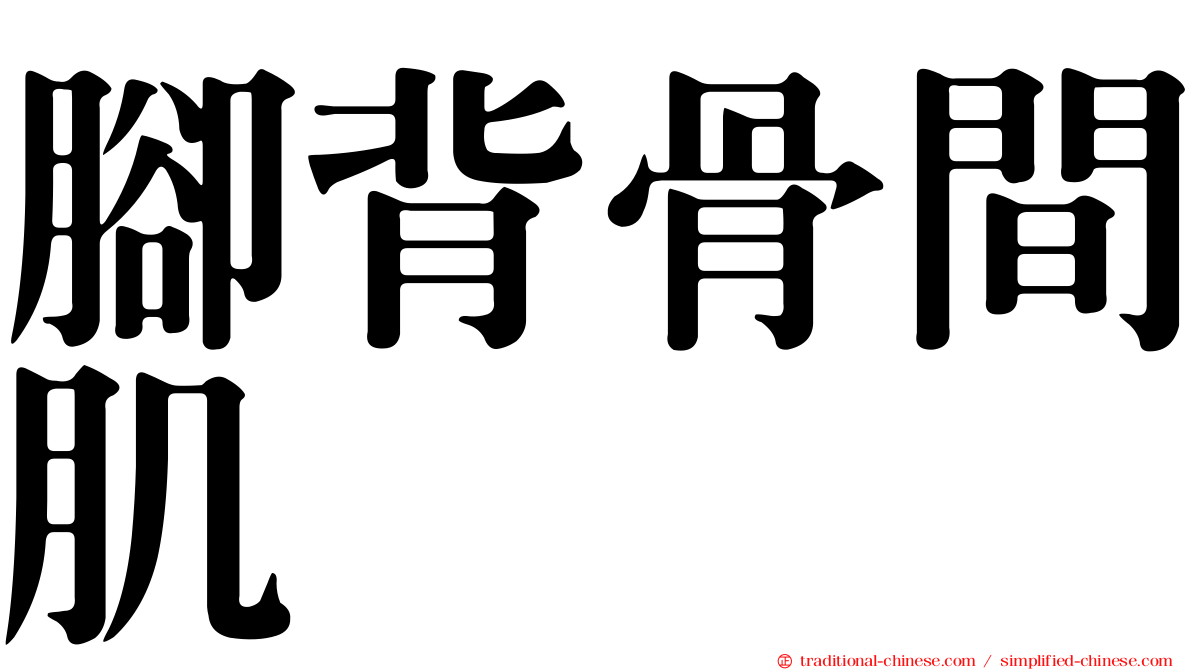 腳背骨間肌