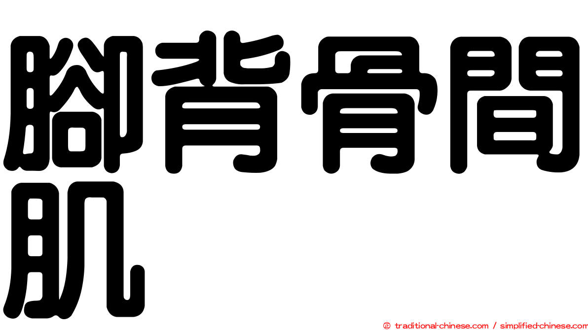 腳背骨間肌