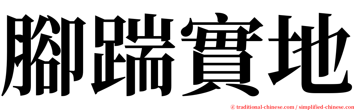 腳踹實地 serif font