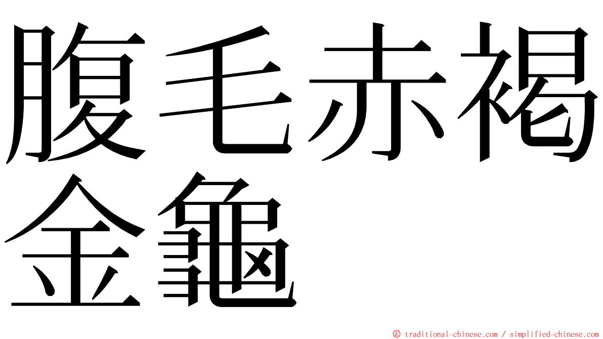 腹毛赤褐金龜 ming font