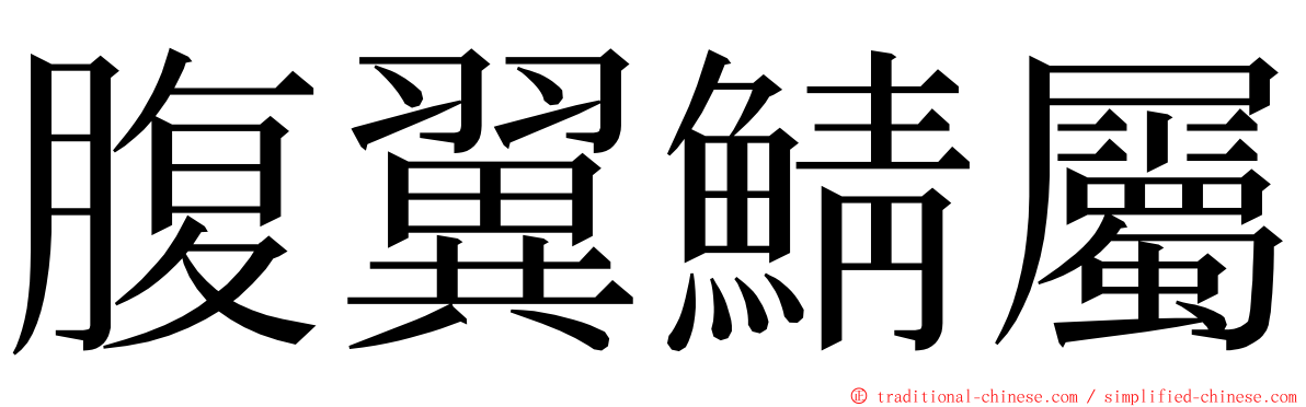 腹翼鯖屬 ming font